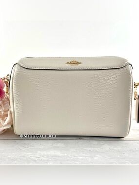 NWT COACH Bennett Crossbody Crossgrain Leather Bag - Chalk